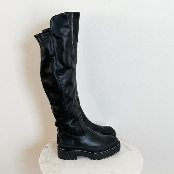 NEW Sam Edelman Lerue Lug Sole Faux Leather High Shaft Boot Size 8 - Picture 11 of 12